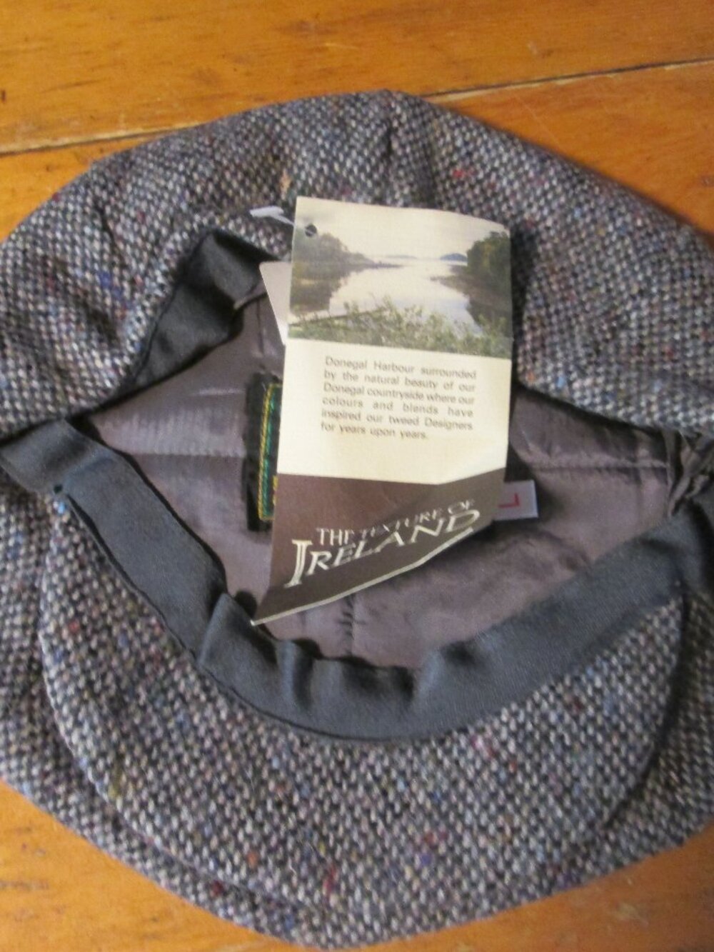 NWT Mens Hanna Hat Donegal handcrafted LG made in Ireland Button top herringbon